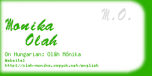 monika olah business card