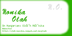 monika olah business card